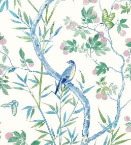 Claire Fabric by Thibaut Blue and Green