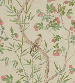 Claire Fabric by Thibaut Coral and Green