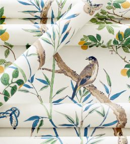 Claire Wallpaper by Thibaut Blue and Green