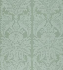 Clandon Damask Fabric by Zoffany Eau de Nil