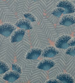 Clarice Wallpaper by 1838 Wallcoverings Soft Blue