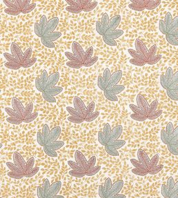 Clarice Fabric by Nina Campbell Ochre/Eucalyptus