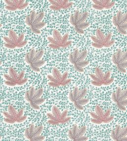 Clarice Fabric by Nina Campbell Teal/Ruby/Amethyst