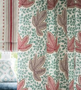 Clarice Fabric by Nina Campbell Ochre/Eucalyptus