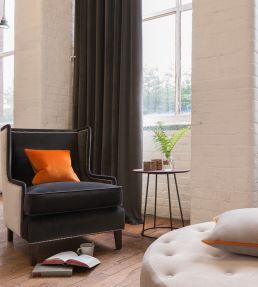 Alvar Fabric by Clarke & Clarke Amber