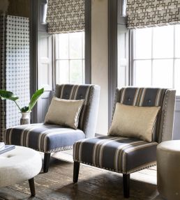 Imani Fabric by Clarke & Clarke Cinnabar/Aqua