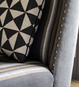 Imani Fabric by Clarke & Clarke Cinnabar/Aqua
