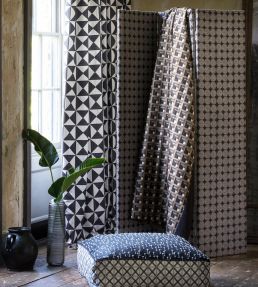 Kiko Fabric by Clarke & Clarke Charcoal