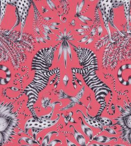 Emma J Shipley Kruger Fabric by Clarke & Clarke Magenta