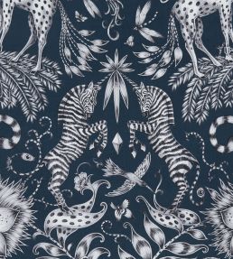 Emma J Shipley Kruger Fabric by Clarke & Clarke Navy