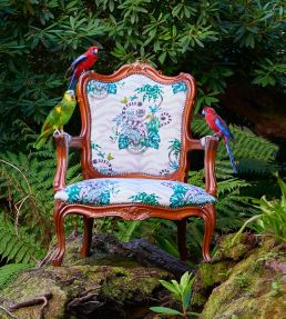 Emma J Shipley Lemur Fabric by Clarke & Clarke Lime