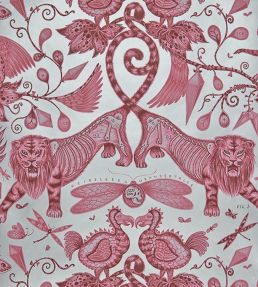 Emma J Shipley Extinct Wallpaper by Clarke & Clarke Magenta