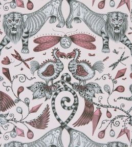 Emma J Shipley Extinct Wallpaper by Clarke & Clarke Pink
