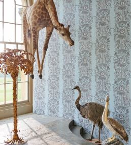Emma J Shipley Kruger Wallpaper by Clarke & Clarke Navy