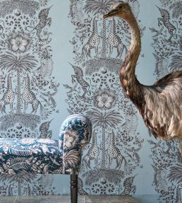 Emma J Shipley Kruger Wallpaper by Clarke & Clarke Navy