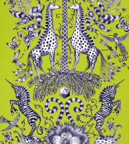 Emma J Shipley Kruger Wallpaper by Clarke & Clarke Lime