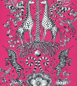 Emma J Shipley Kruger Wallpaper by Clarke & Clarke Magenta