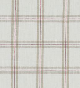 Kelmscott Fabric by Clarke & Clarke Raspberry/Linen