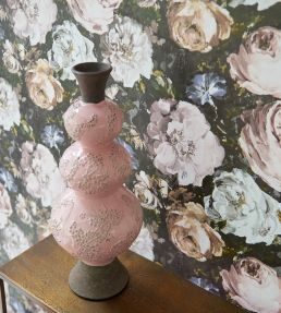 Floretta Wallpaper by Clarke & Clarke Heather/Ebony