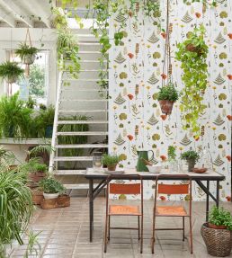 Herbarium Wallpaper by Clarke & Clarke Charcoal/Gold