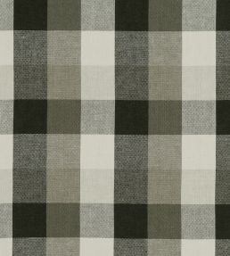 Austin Check Fabric by Clarke & Clarke Charcoal