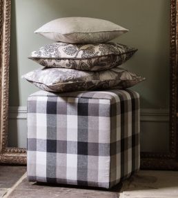 Austin Check Fabric by Clarke & Clarke Midnight