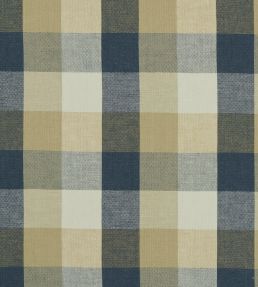 Austin Check Fabric by Clarke & Clarke Midnight
