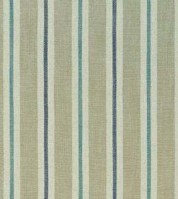 Sackville Stripe Fabric by Clarke & Clarke Eau De Nil/Linen