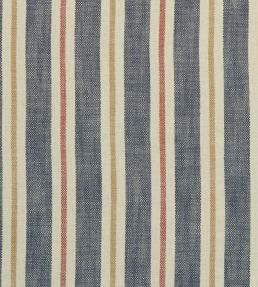 Sackville Stripe Fabric by Clarke & Clarke Midnight/Spice