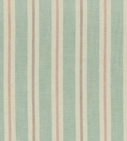 Sackville Stripe Fabric by Clarke & Clarke Mineral/Blush