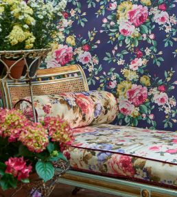 Emeline Fabric by Clarke & Clarke Indigo