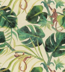 Monkey Business Fabric by Clarke & Clarke Natural