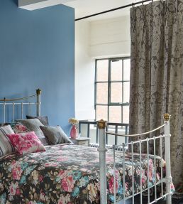 Valentina Fabric by Clarke & Clarke Charcoal