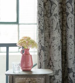 Valentina Fabric by Clarke & Clarke Charcoal