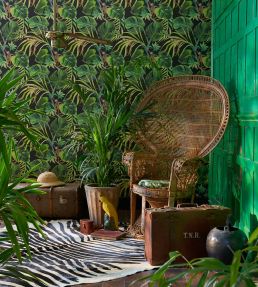 Monkey Business Wallpaper by Clarke & Clarke Ebony