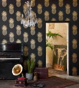 Tobago Wallpaper by Clarke & Clarke Indigo