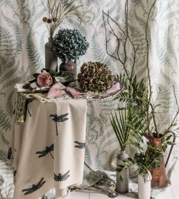 Azure Fabric by Clarke & Clarke Ochre