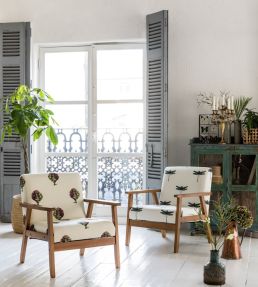 Azure Fabric by Clarke & Clarke Ochre