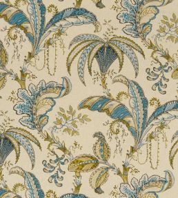 Ophelia Fabric by Clarke & Clarke Teal / Spice