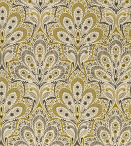 Persia Fabric by Clarke & Clarke Charcoal / Ochre