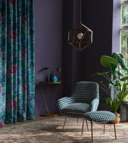 Fiore Fabric by Clarke & Clarke Mineral