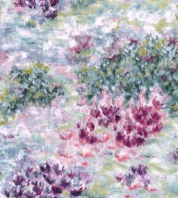 Fiore Fabric by Clarke & Clarke Slate / Amethyst