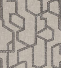Labyrinth Fabric by Clarke & Clarke Charcoal