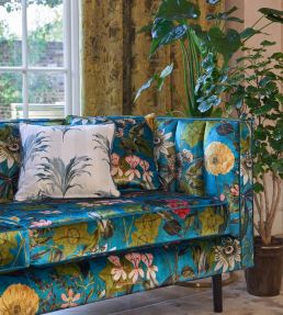 Passiflora Fabric by Clarke & Clarke Kingfisher