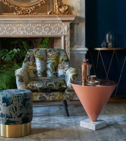 Tropicale Fabric by Clarke & Clarke Charcoal