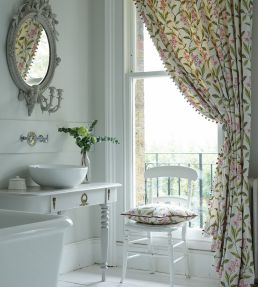 Melrose Fabric by Clarke & Clarke Pink / Apple