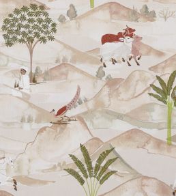 Sahara Fabric by Clarke & Clarke Blush