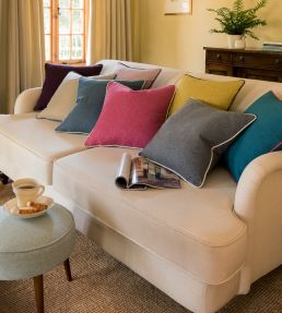 Highlander Fabric by Clarke & Clarke Garnet Rose