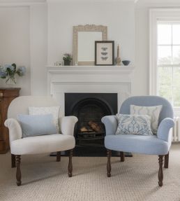 Harewood Fabric by Clarke & Clarke Chambray