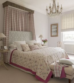 Hatfield Fabric by Clarke & Clarke Raspberry